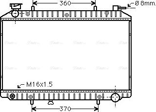 Ava Quality Cooling DNA2173 - Радиатор, охлаждение двигателя autospares.lv