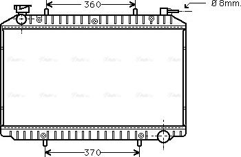 Ava Quality Cooling DNA2206 - Радиатор, охлаждение двигателя autospares.lv