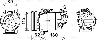 Ava Quality Cooling DNAK390 - Компрессор кондиционера autospares.lv