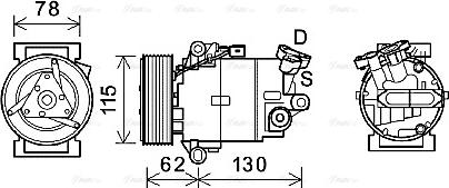 Ava Quality Cooling DNAK386 - Компрессор кондиционера autospares.lv