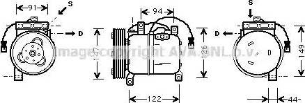 Ava Quality Cooling DN K004 - Компрессор кондиционера autospares.lv