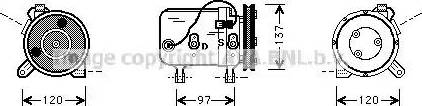 Ava Quality Cooling DN K003 - Компрессор кондиционера autospares.lv