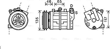 Ava Quality Cooling DNK341 - Компрессор кондиционера autospares.lv