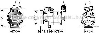 Ava Quality Cooling DN K306 - Компрессор кондиционера autospares.lv