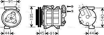 Ava Quality Cooling DN K314 - Компрессор кондиционера autospares.lv