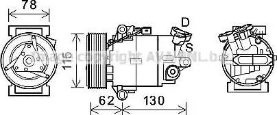 Ava Quality Cooling DNK386 - Компрессор кондиционера autospares.lv