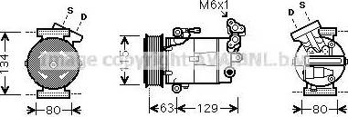 Ava Quality Cooling DN K334 - Компрессор кондиционера autospares.lv