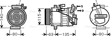 Ava Quality Cooling DNK336 - Компрессор кондиционера autospares.lv