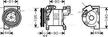 Ava Quality Cooling DN K322 - Компрессор кондиционера autospares.lv