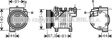 Ava Quality Cooling DN K273 - Компрессор кондиционера autospares.lv