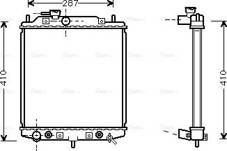 Ava Quality Cooling DU 2049 - Радиатор, охлаждение двигателя autospares.lv