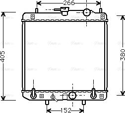 Ava Quality Cooling DU 2045 - Радиатор, охлаждение двигателя autospares.lv