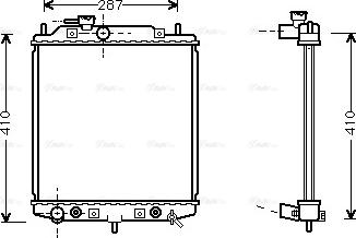 Ava Quality Cooling DU 2048 - Радиатор, охлаждение двигателя autospares.lv