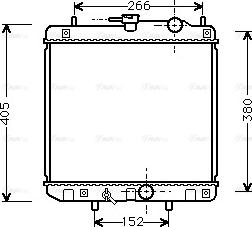 Ava Quality Cooling DU 2035 - Радиатор, охлаждение двигателя autospares.lv