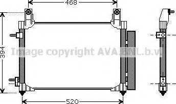 Ava Quality Cooling DW 5081 - Конденсатор кондиционера autospares.lv