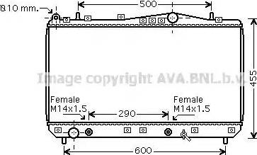 Ava Quality Cooling DW 2053 - Радиатор, охлаждение двигателя autospares.lv