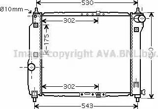 Ava Quality Cooling DW 2066 - Радиатор, охлаждение двигателя autospares.lv