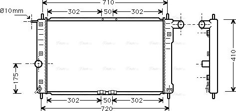 Ava Quality Cooling DW 2016 - Радиатор, охлаждение двигателя autospares.lv