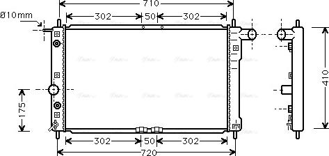 Ava Quality Cooling DW 2017 - Радиатор, охлаждение двигателя autospares.lv