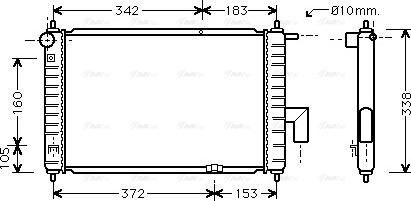 Ava Quality Cooling DW 2072 - Радиатор, охлаждение двигателя autospares.lv