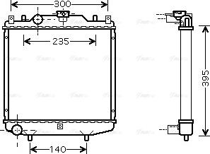 Ava Quality Cooling DWA2051 - Радиатор, охлаждение двигателя autospares.lv