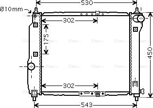 Ava Quality Cooling DWA2066 - Радиатор, охлаждение двигателя autospares.lv