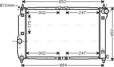 Ava Quality Cooling DWA2067 - Радиатор, охлаждение двигателя autospares.lv