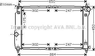 Ava Quality Cooling DW 2067 - Радиатор, охлаждение двигателя autospares.lv