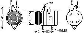 Ava Quality Cooling DWAK096 - Компрессор кондиционера autospares.lv