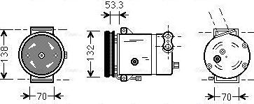 Ava Quality Cooling DWAK018 - Компрессор кондиционера autospares.lv