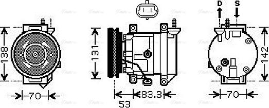 Ava Quality Cooling DWAK080 - Компрессор кондиционера autospares.lv