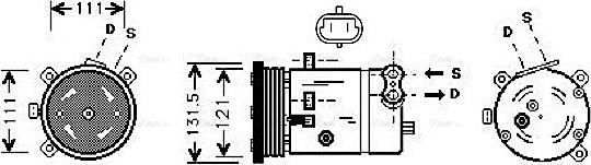 Ava Quality Cooling DWAK038 - Компрессор кондиционера autospares.lv