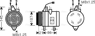 Ava Quality Cooling DWAK079 - Компрессор кондиционера autospares.lv