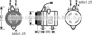 Ava Quality Cooling DW K079 - Компрессор кондиционера autospares.lv