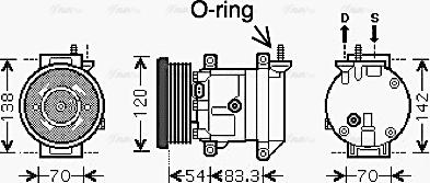 Ava Quality Cooling DWAK071 - Компрессор кондиционера autospares.lv