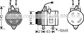 Ava Quality Cooling DWK090 - Компрессор кондиционера autospares.lv