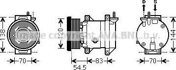 Ava Quality Cooling DWK091 - Компрессор кондиционера autospares.lv