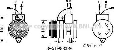 Ava Quality Cooling DW K041 - Компрессор кондиционера autospares.lv