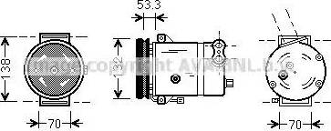 Ava Quality Cooling DW K018 - Компрессор кондиционера autospares.lv