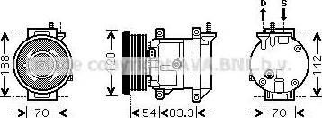 Ava Quality Cooling DW K071 - Компрессор кондиционера autospares.lv