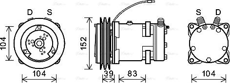 Ava Quality Cooling DZAK013 - Компрессор кондиционера autospares.lv