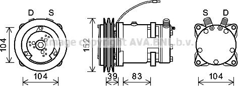 Ava Quality Cooling DZK013 - Компрессор кондиционера autospares.lv