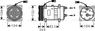 Ava Quality Cooling DZAK017 - Компрессор кондиционера autospares.lv