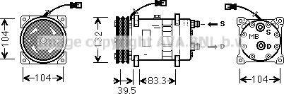 Ava Quality Cooling DZK017 - Компрессор кондиционера autospares.lv