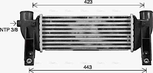 Ava Quality Cooling FD4697 - Интеркулер, теплообменник турбины autospares.lv