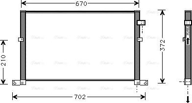 Ava Quality Cooling FD 5334 - Конденсатор кондиционера autospares.lv