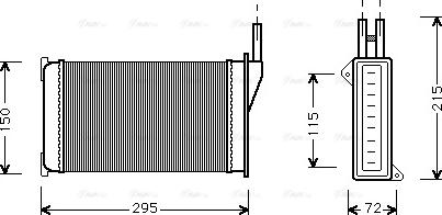 Ava Quality Cooling FD6098 - Теплообменник, отопление салона autospares.lv