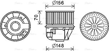 Ava Quality Cooling FD8613 - Вентилятор салона autospares.lv