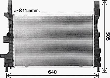 Ava Quality Cooling FD2665 - Радиатор, охлаждение двигателя autospares.lv