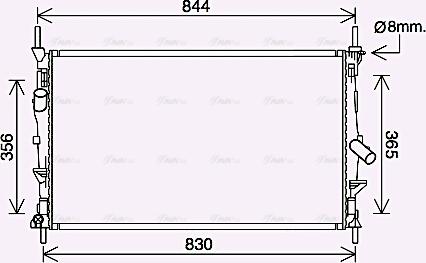 Ava Quality Cooling FD2628 - Радиатор, охлаждение двигателя autospares.lv